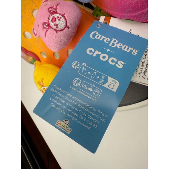 Crocs x Care Bears Crush Clog Rainbow Womens Sz 6 Slip On Platform Sandals Shoes - Picture 9 of 12